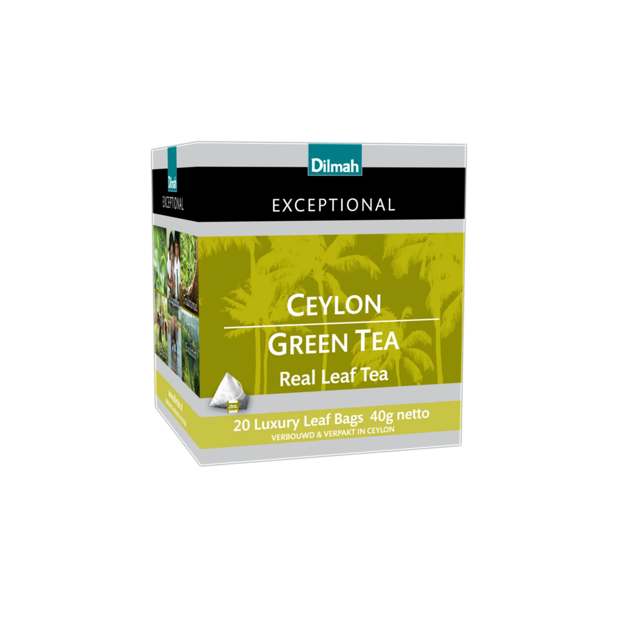 Pack of 20 tea bags of Ceylon green tea