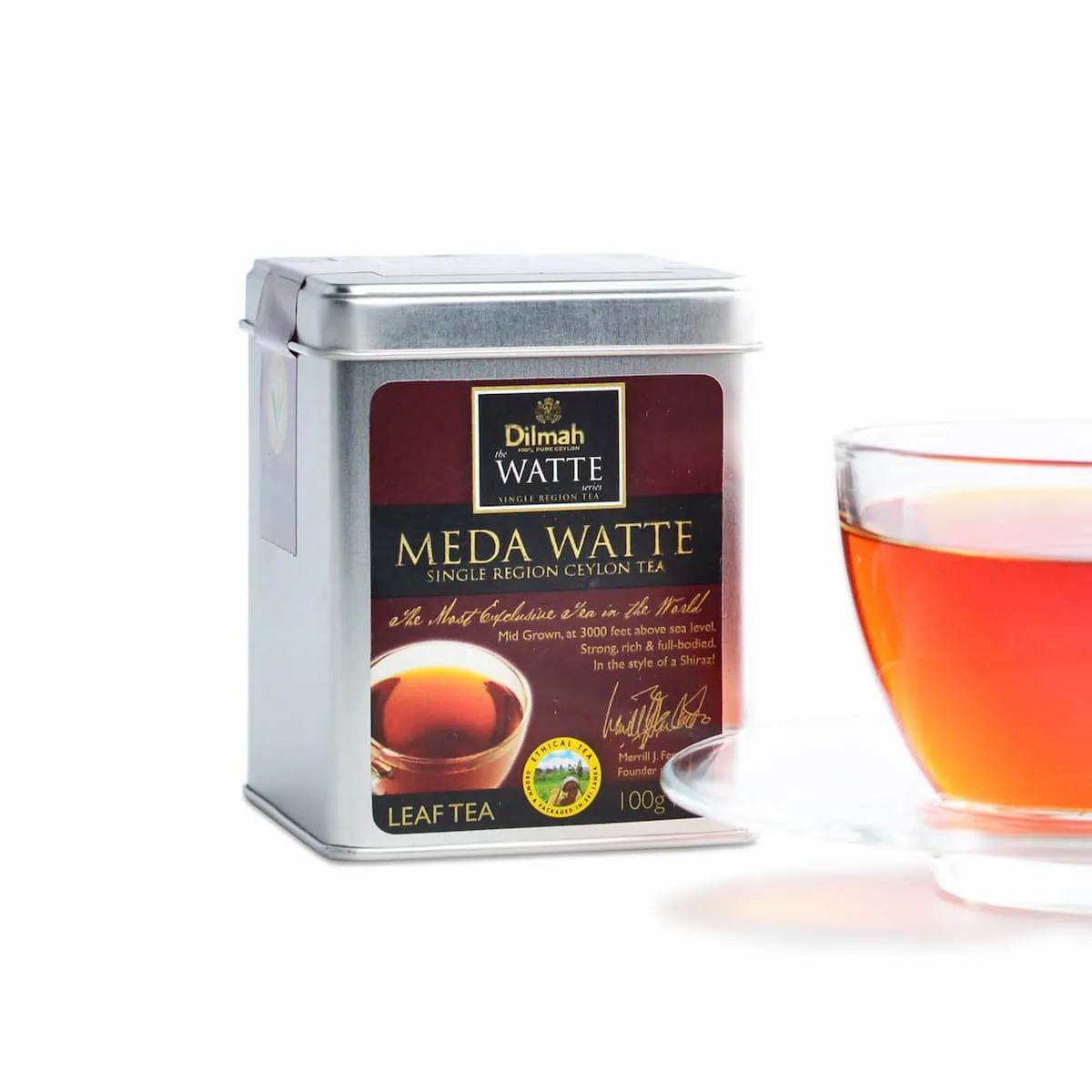 Loose leaf Meda Watte black tea in tin