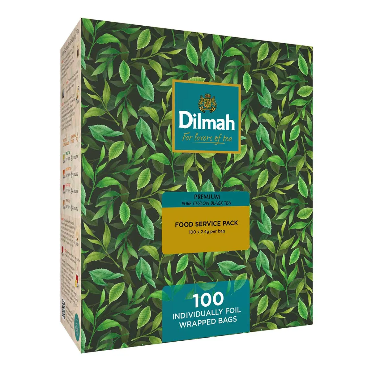 Pack of 100 individually wrapped tea bags of Premium Ceylon black tea