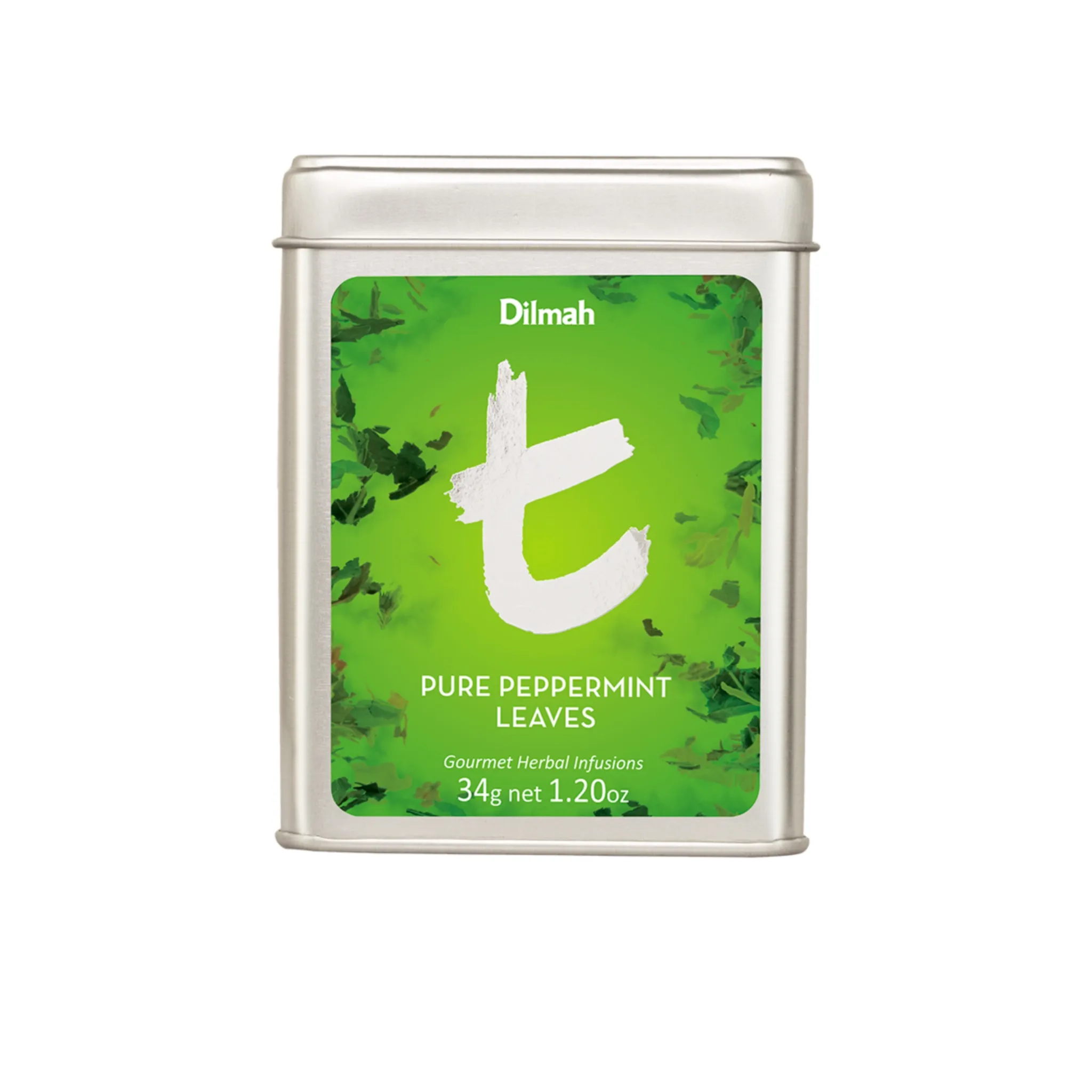 Loose leaf Pure Peppermint Leaves in tin