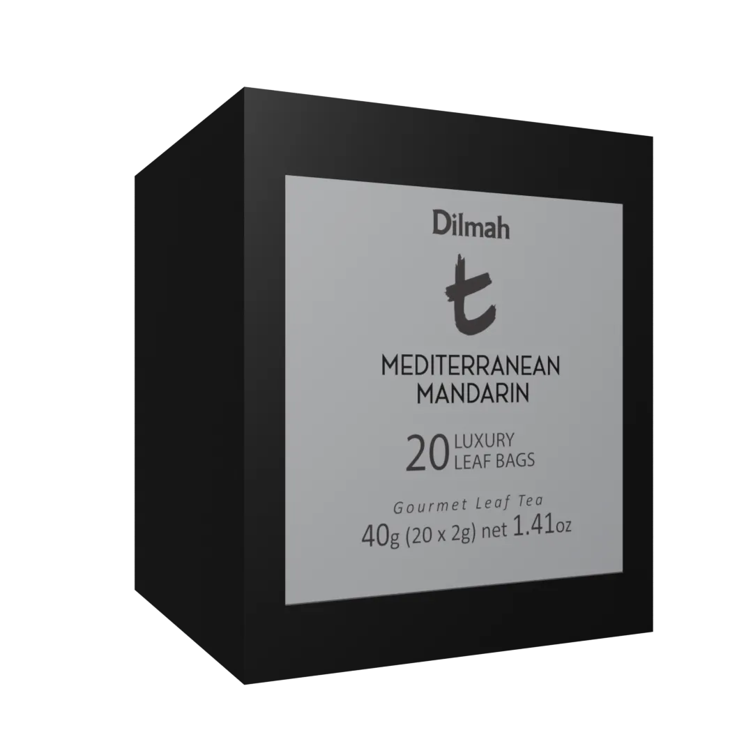 Refill pack of 20 Luxury leaf tea bags of mediterranean mandarin black tea