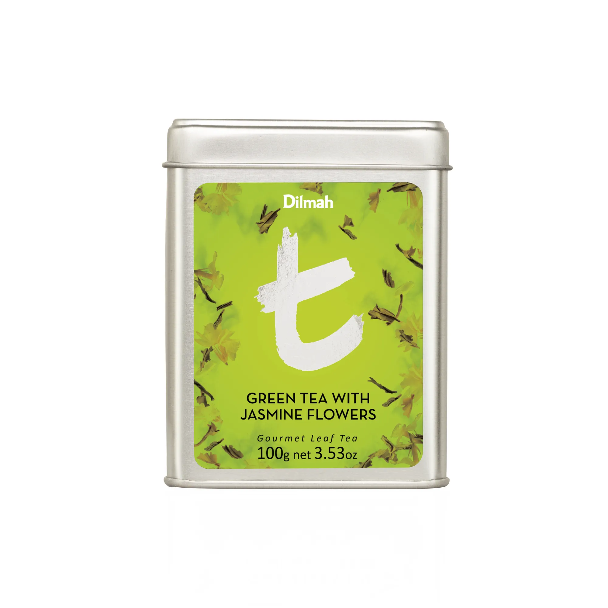 Loose leaf Green Tea with Jasmine Flowers in tin